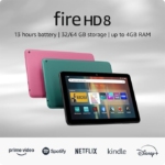Promotional image for a Kindle Fire HD 8