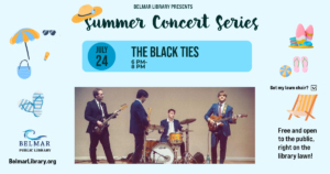 The Black Ties promo for Belmar Public Library Thursday July 24 6-8 pm