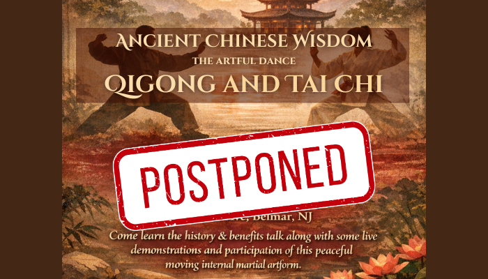 Postponed Qigong and Tai Chi demo on at Taylor Pavilion 500 Ocean Ave, Belmar