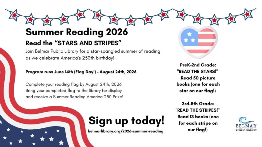 Summer Reading 2026 Read the Stars and Stripes Program runs June 14 through August 24