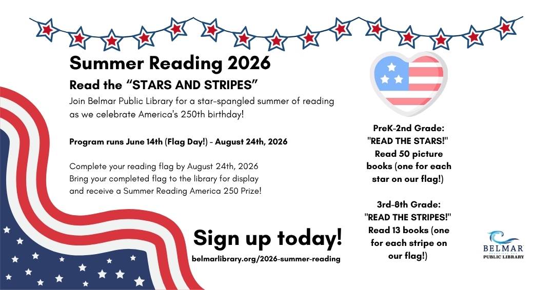 Summer Reading 2026 Read the Stars and Stripes Program runs June 14 through August 24