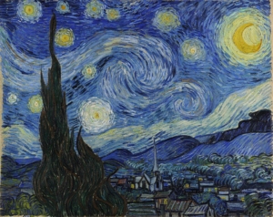 Van_Gogh_-_Starry_Night Starry Night by Vincent Van Gogh, 1889