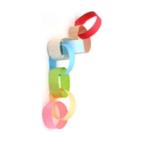 multicolor paper chain
