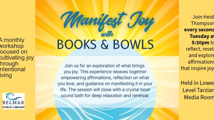 Join Heidi Thompson every second Tuesday at 5:30pm in the Tarzian Media room at Belmar Public Library