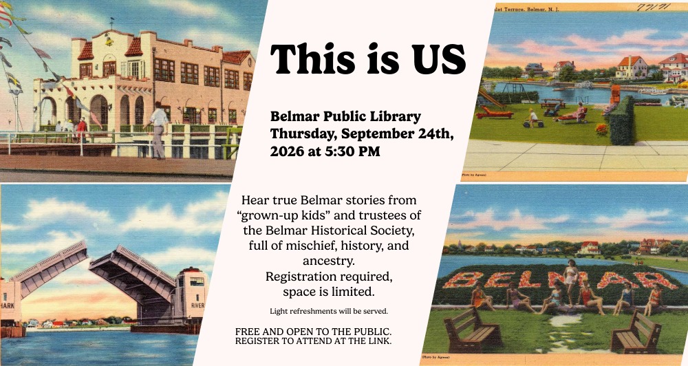 This is US Belmar Public Library Thursday, September 24th, 2026 at 5:30 PM