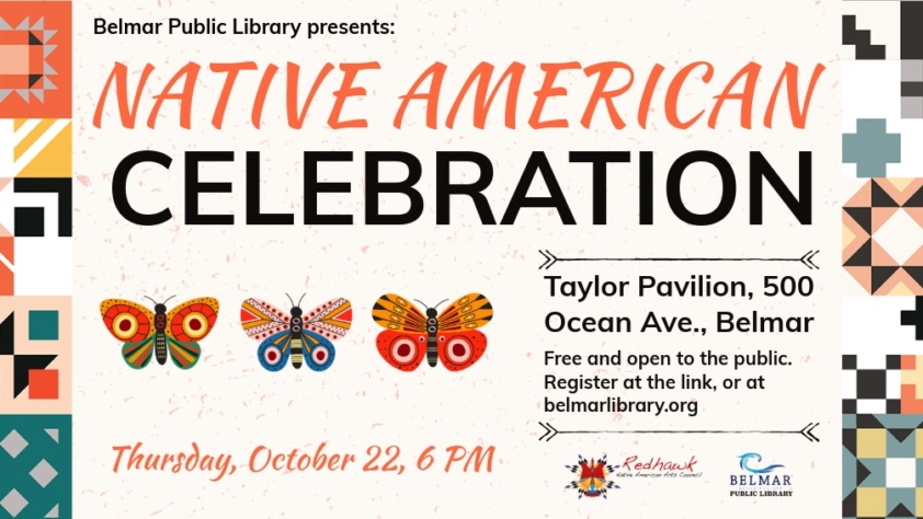 Native American Celebration Thursday October 22nd at Taylor Pavilion, Belmar, NJ