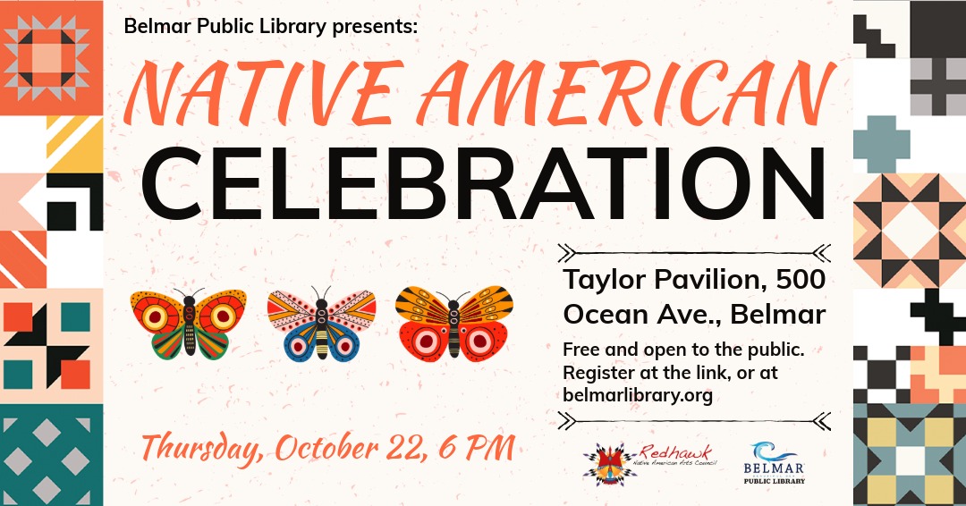 Native American Celebration Thursday October 22nd at Taylor Pavilion, Belmar, NJ