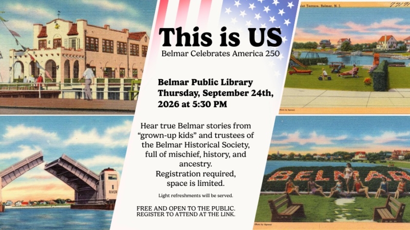 This is US Belmar Public Library Thursday, September 24th, 2026 at 5:30 PM